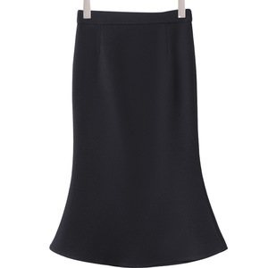 Fishtail Midi <b>Skirt</b> High Waist Black Solid Color Zipper A Line Bodycon Women's Everyday Dating <b>Skirt</b> - Product Image 5