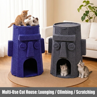 Lit pour chat Ocus House, nid pour animaux de compagnie en feutre, épaissi, résistant à l'usure, sans perte de fibres, cabane pour chat fermée, toutes saisons, intérieur