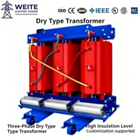 250kVA 315kVA 400kVA 500kVA 630kVA Kuru Tip Güç Trafosu Epoksi Reçineli Trifaze 400V 50/60Hz CE Enerji Dağıtım Sistemleri için