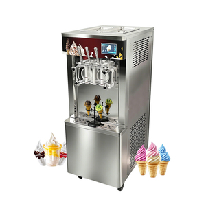 Machine à yaourt glacé continu 3 saveurs 30l/h, 8 programmes, machine à glace molle et sorbetière de comptoir avec buses 3D - Product Image 1