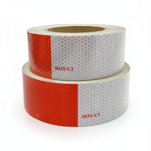 Car Truck Road EGP / HIP Sticker Adhesive Tap / Diamond <strong>Reflective</strong> Film Reflectors <strong>Tape</strong> for Traffic Cone Post - Product Image 3