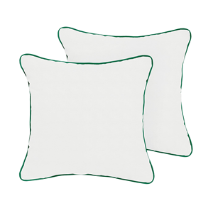 Home Decoration Pillow Cover Multicolor Linen Sofa Pillow Cases <b>Blue</b> Plain Pillow Cover with Piping - Product Image 1