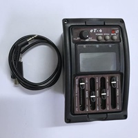 Préampli pour guitare acoustique 4 bandes ET-4 avec égaliseur, kit de micros piézo, accordeur numérique LCD et contrôle du volume et du tonalité pour guitare folk