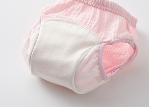 Pantalones de entrenamiento absorbentes suaves de algodón orgánico para niños pequeños para ir al baño, ropa interior de entrenamiento para bebés - Product Image 6