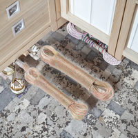 Corde à linge pliable moderne à double niveau de 20 m en PVC étanche pour intérieur/extérieur, portable, murale, en acier, pour armoire et cuisine