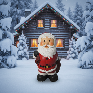 Grande figurine de Père Noël en résine, décoration de Noël peinte à la main de style européen, ornement écologique pour la décoration de Noël à la maison - Product Image 1