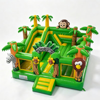 Château gonflable personnalisable avec toboggan, structure gonflable commerciale en PVC pour enfants, parc d'attractions