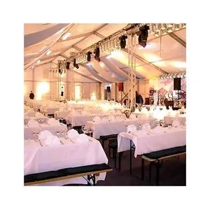 आउटडोर बड़े एल्यूमीनियम मिश्र धातु ग्लास दीवार तम्बू शादी की पार्टी जलरोधक पीवीसी सफेद शादी तम्बू