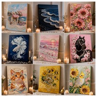 Kit de Peinture sur Toile DIY en Gros avec Perles et Diamants, Mosaïque Murale 3D en Perles de Formes Spéciales, Cadeau Artisanal, Prix Direct Usine