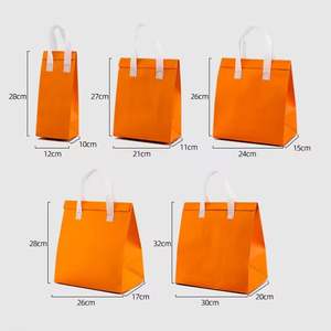 Eco-Friendly Disposable Cooler Tote Non-Woven Aluminum Foil Insulated <b>Lunch</b> Bag for Coffee Drinks Takeaway Bum Packaging Bags - Product Image 3