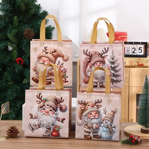 Bolsa de Regalo Cuadrada con Temática Navideña al por Mayor, de Tela No Tejida Gruesa y Reutilizable para Empacar Regalos Navideños - Product Image 5