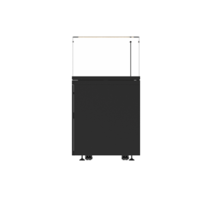 Lastronics HT-018 Vitrine sur pied <span class=keywords><strong>moderne</strong></span> en verre/aluminium gris foncé, personnalisable, écologique et légère pour exposition <span class=keywords><strong>d</strong></span>'<span class=keywords><strong>art</strong></span> muséale - Product Image 2