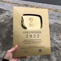 Plaque en alliage d'aluminium avec logo personnalisé, bouton de lecture, trophée en cristal, récompenses en acrylique, cadeaux pour événements d'entreprise