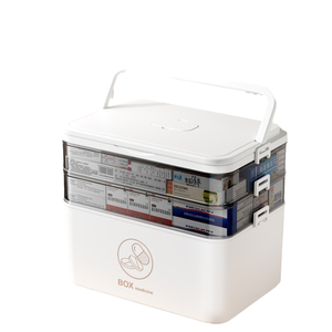 Caja <span class=keywords><strong>de</strong></span> Primeros Auxilios Portátil <span class=keywords><strong>de</strong></span> Gran Capacidad con Asa, <span class=keywords><strong>de</strong></span> Plástico <span class=keywords><strong>de</strong></span> Alta Calidad, con Múltiples Compartimentos, para Uso Doméstico - Product Image 1