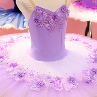 ET23004 Tutú de Ballet Clásico para Niñas, Traje de Ballet Básico para Actuaciones, Tutú Infantil