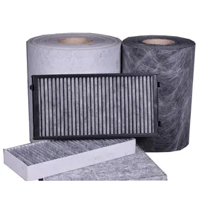 Materiali OEM all'ingrosso per filtrazione a carbone attivo assorbimento della polvere odore carbone attivo filtro non tessuto cotone