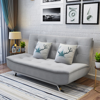 Sofá Cama con Estructura Metálica para Dormitorio, Sala de Estar, Muebles de Futón, Sofá Cama Reclinable con Estructura Metálica