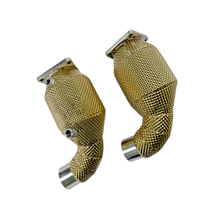 Tubo de Escape de Alto Flujo para <span class=keywords><strong>Porsche</strong></span> <span class=keywords><strong>997</strong></span>.2 <span class=keywords><strong>Turbo</strong></span> 3.8T 2004-2012 Edición Oro, Acero Inoxidable con Aislamiento Térmico, Mejora de Potencia - Product Image 1