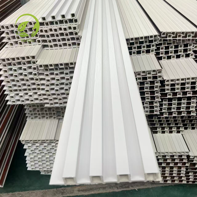 European PVC Wall Cladding Louver Panels Modern Fluted WPC Wall Panels for Villa Hotel Waterproof Fireproof Interior Wall Panels