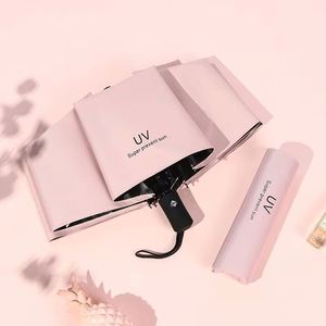 Parapluies promotionnels portables Jx654 de voyage, pliables en 3 sections, pour l'extérieur, protection UV, avec logo personnalisé - Product Image 4