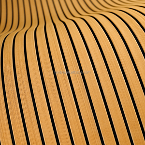 Tapis de sol pour <span class=keywords><strong>bateau</strong></span> KT GuoMei Sea Deck, rainures droites, en EVA brossé, auto-adhésifs, antidérapants, imitation <span class=keywords><strong>teck</strong></span>, moquette marine - Product Image 3