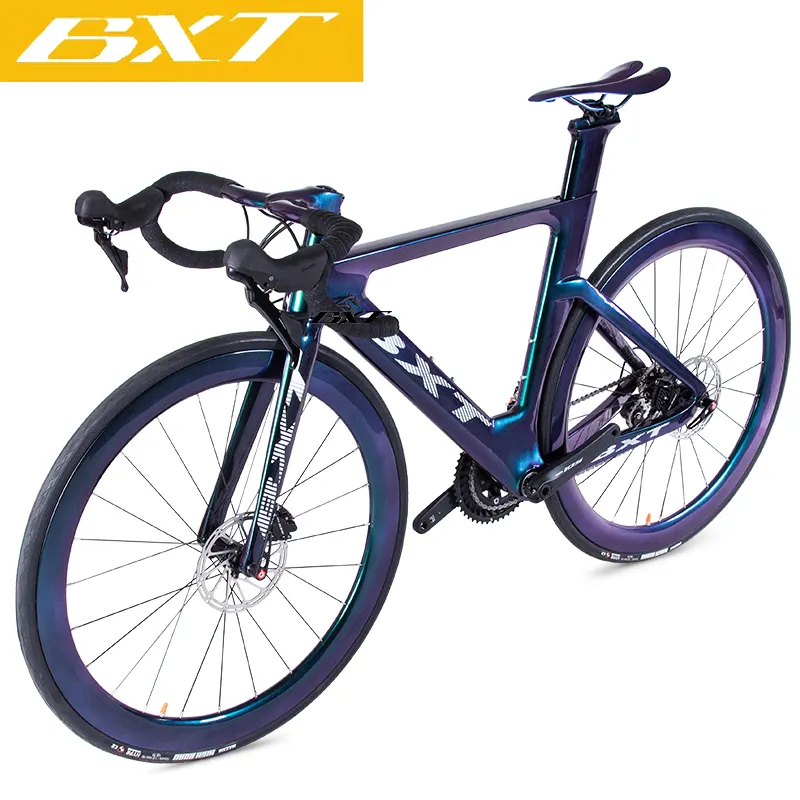 Full Carbon Disc Brake Road Bike 700C Aero Systeem Shaping Technology Speed On-Road City Bicycle New Model China Factory Sales