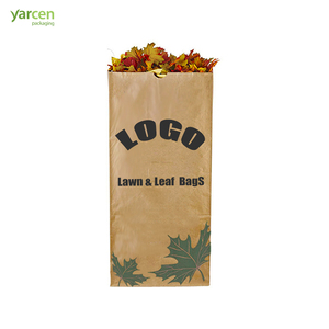 Bolsa de <span class=keywords><strong>abono</strong></span> Biodegradable, bolsa de papel marrón <span class=keywords><strong>para</strong></span> hojas, césped, césped, jardín, papel kraft, bolsas de basura de residuos, Papel kraft Doble - Product Image 2