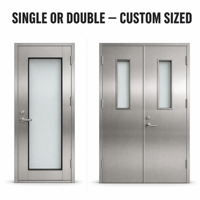 Porte intérieure personnalisée en acier inoxydable 304 avec fenêtre simple/double vitrage – Fournisseur d'usine OEM/ODM – Vente directe usine – Personnalisation sur mesure