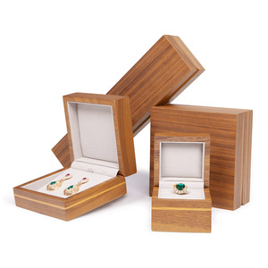 Boîte à bijoux en bois fabriquée avec des matériaux écologiques, logo personnalisé, boîte à bijoux multi-spécifications - Product Image 3