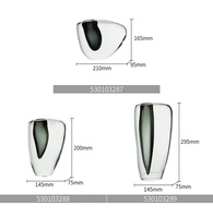 Un ensemble de vases à fleurs en verre trois tailles 3 en 1 pour la décoration de la maison, vase en cristal fait à la main