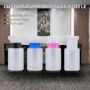 Custom 60ml-150ml PE <b>Plastic</b> <b>Empty</b> Pump Dispenser Nail Polish Remover <b>Bottle</b> with Screen Printing for Cleaning - Product Image 2