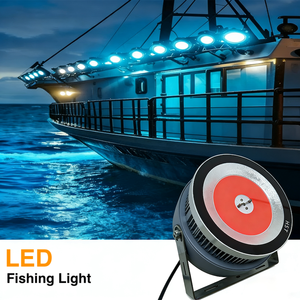 מנורת דיג LED בעלת דירוג IP68, 1000W, עם אור לבן, מחומר סגסוגת אלומיניום, טווח תאורה 150 מטר, ניתנת לעמעום, לשימוש בסירות ימיות - Product Image 6