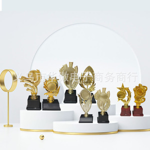 Electroplated Plastic <b>Trophy</b> Gold Black Red <b>Base</b> Universal Custom Creative Decorations Sports Modern Art - Product Image 1