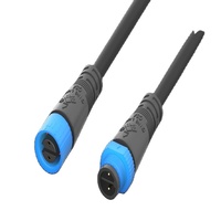 Connecteurs étanches pour éclairages de culture, fiche mâle M15 vers femelle, indice de protection IP67, 10A 250V, câbles personnalisés de 200 cm