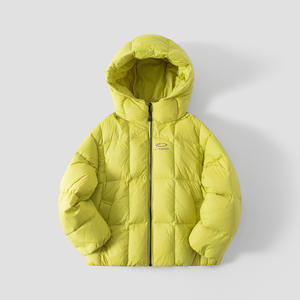 Nouvelle veste chaude légère en polyester à col montant zippé pour garçons et filles, <span class=keywords><strong>doudoune</strong></span> longue à capuche - Product Image 3