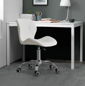 Black PU <b>Leather</b> Home Office Chair with Chrome Legs with Wheels and Lift Restaurant Swivel <b>Bar</b> <b>Stool</b> - Product Image 6