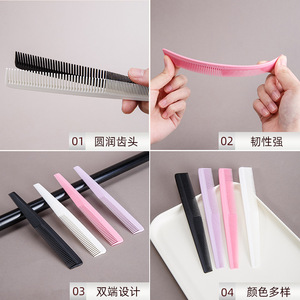 Peine de Pelo de Doble Punta de Fibra de Nylon Antiestático Grande para Salón Blanco Morado Negro Rosa 980 Guangzhou - Product Image 3