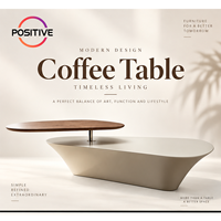 Ensemble de tables basses rotatives en forme de bateau, design moderne minimaliste et créatif, mobilier de salon, vente en gros directe d'usine OEM ODM