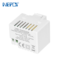 Universelle Keystone-Wandplatte - USB-C & USB-A Anschluss, UK-Standard 30W Schnelllade-Module