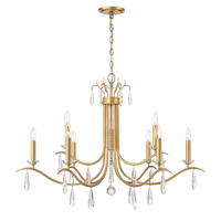 Lustre moderne de luxe à bras évasés et gouttes de cristal, finition dorée, suspension inclinée pour table à manger, salon, hôtel