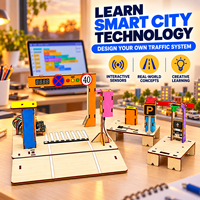 Kit de construction de modèle de transport intelligent en bois Zetok DIY, blocs électroniques programmables, jouet éducatif STEM pour enfants