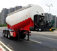 Semi-remorque citerne à bas prix, 3 essieux, 30/35/40/45 m³ pour le transport de ciment/cendres volantes/farine/poudre