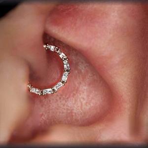 CANNER Boucles d'oreilles créoles en argent 925 avec zircon pour piercing hélix, cartilage, nez, bijoux de piercing pour filles et femmes, plaqué or 18 carats, vente en gros, 8MM - Product Image 6