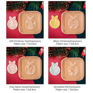 Stampo personalizzato per <span class=keywords><strong>biscotti</strong></span> di Natale 3D stampo personalizzato buon natale in acrilico biscotto in rilievo per fondente - Product Image 2