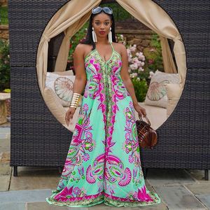 <span class=keywords><strong>Combinaison</strong></span> ample bohème imprimée pour <span class=keywords><strong>femme</strong></span>, jupe à bretelles élégante, <span class=keywords><strong>pantalon</strong></span> large, <span class=keywords><strong>grande</strong></span> <span class=keywords><strong>taille</strong></span>, dos évidé, robes <span class=keywords><strong>pantalon</strong></span> - Product Image 5
