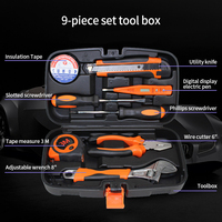 Workpro — kit d'outils manuels ménagers, kit avec pince à clés à bout ouvert, ensemble d'outils, 9 pièces