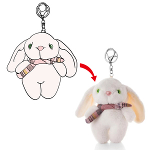 Songshan đồ chơi tùy chỉnh Móc Chìa Khóa mềm <span class=keywords><strong>Bunny</strong></span> sang Trọng Quà Tặng Logo Vòng 4 5 6 inch <span class=keywords><strong>Mini</strong></span> Thú nhồi bông thỏ Búp bê đồ chơi Keychain Mặt dây chuyền - Product Image 1