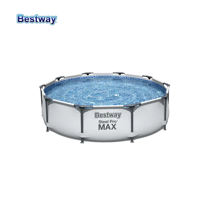Bestway Steel Pro Max 56406 Picine Oberirdisches PVC-Material Runder Pool Metallrahmen-Schwimmbad