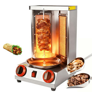 Machine à shawarma pour usage commercial et domestique, rôtissoire à gaz à double brûleur, 360° °   Rotation automatique, bac à miettes amovible - Product Image 2