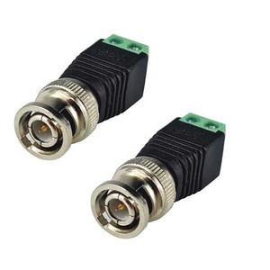 CCTV Video to Block Connector Coax Balun for Camera TV Adapter / <b>Thermometer</b> Brass Plug ROHS Factory Wholesale BNC Male - Product Image 1
